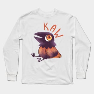 Cute crow with this is fine look say kaw Long Sleeve T-Shirt